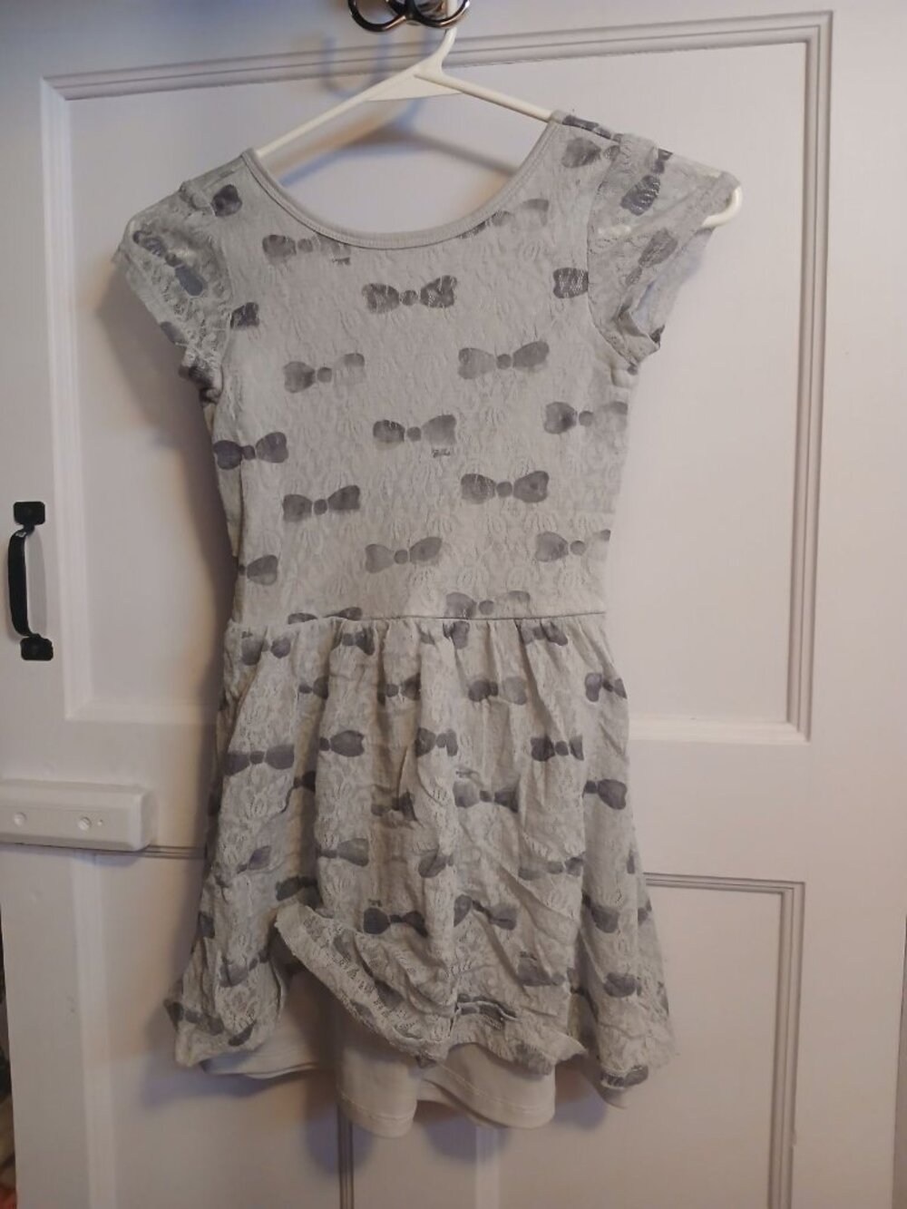 Snoopy Belle Girls S Grey Bow Dress